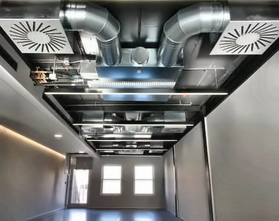 Installed duct run — one of our projects